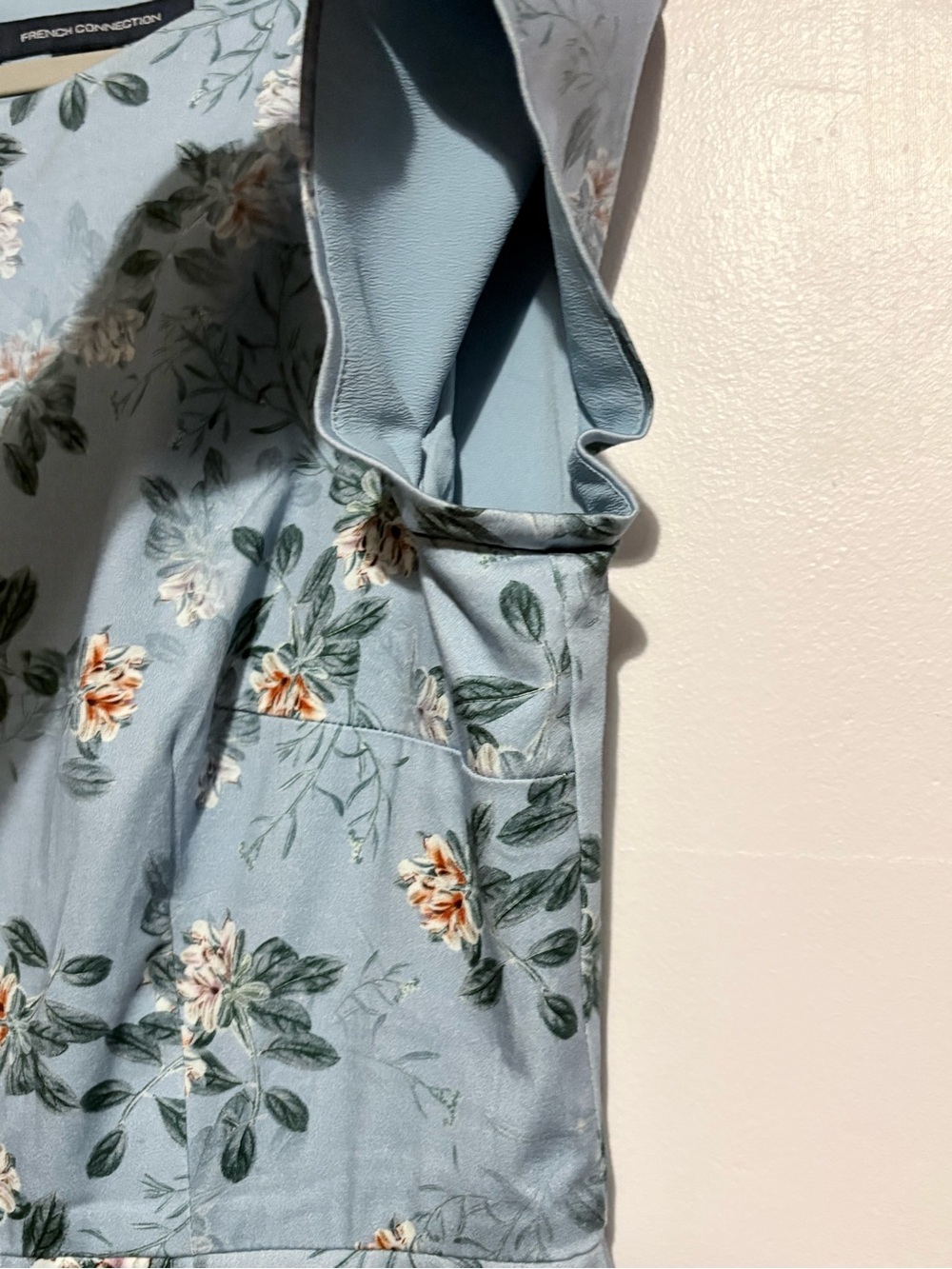 French Connection Kioa Blue Fit and Flare Dress - Picture 3 of 7